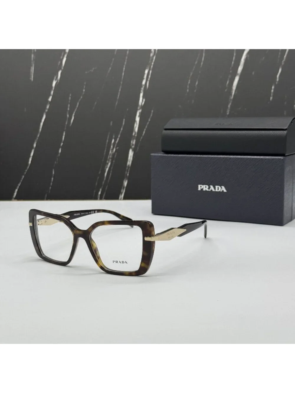 NWT Prada PR03ZV 2AU1O1 Havana Brown Butterfly Women Eyeglasses PR 03ZV